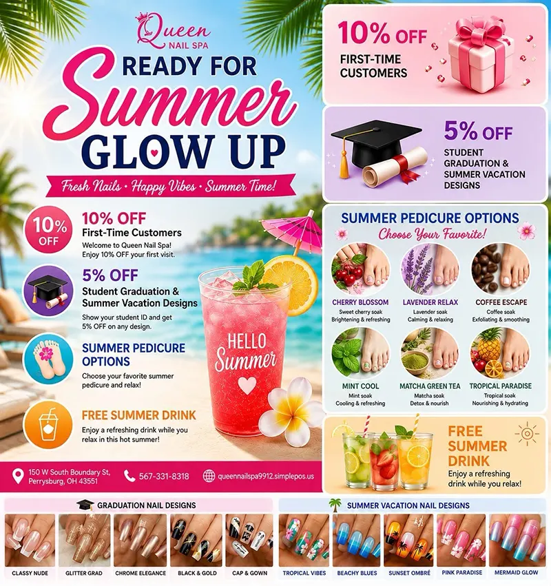 Queen Nails Summer Glow Up